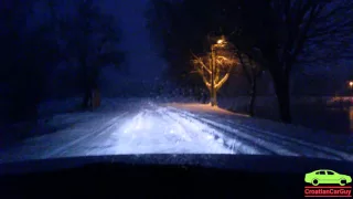 Taking a snowy "shortcut" home