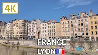Lyon, One✨️of the best cities in France 🇫🇷Walking Tour [ 4K HDR ULTRA]✨️