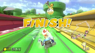 Mario Kart 8 Deluxe Toad Gameplay - Lightning Cup 150cc Blue Falcon Gold Trophy