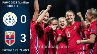 [0-3] | 21.09.2021 | Kosovo vs Norway | FIFA Women World Cup 2023 Qualifiers | Group F