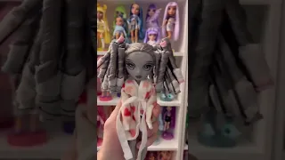 Curling a shadow high dolls hair #Shorts doll makeover