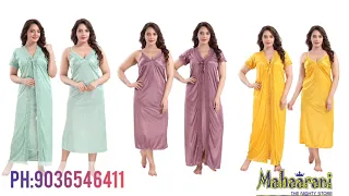 Best And Trendy Cheapest 2 Ps Satin Nighty From The House Of MAHAARANI