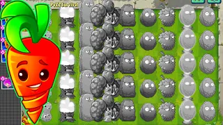 PvZ2 Survival  - All DEFENSE Burned & Intensive Carrot Vs Zombies Gameplay.