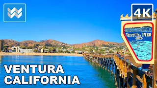 [4K] Downtown Ventura, California USA - Walking Tour & Travel Guide 🎧 Binaural City Sounds