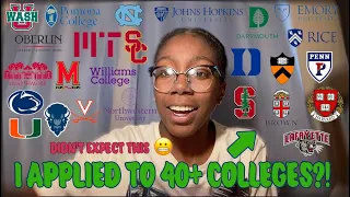 I APPLIED TO 40+ SCHOOLS?!! COLLEGE DECISION REACTIONS 2022 (ivies, Duke, MIT, Stanford, + more!)