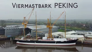 Viermastbark PEKING ⛵ Update Februar 2020 ⛵ Erste Rahen am Kreuzmast montiert