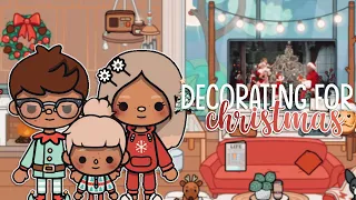 Decorating Our House For CHRISTMAS ! 🎄🎅🏻| *with voice* | Toca Boca Family Roleplay