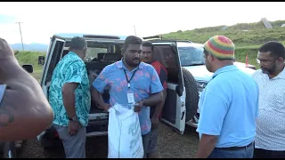 Fijian Attorney-General distributes food rations to the families affected by TC Yasa in Seaqaqa