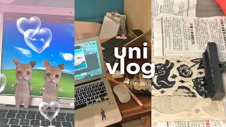 uni vlog | student life, assignments, linocut printmaking, svt power of love concert