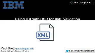 Using ITX with OSR files for XML validation on z/OS