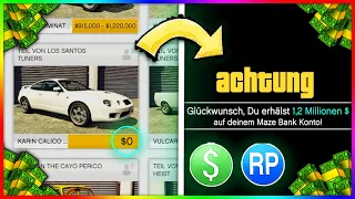 1,2 MILLIONEN $ KOSTENLOS! GTA 5 GELD MACHEN! 💵 NEUE EVENTWOCHE! GTA 5 Online Update