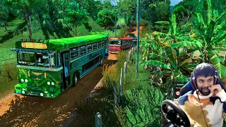 සිංහරාජේ අතරමං වූ බස් | Most dangerous bus race😅 | #ets2 Sri Lanka Ashok Leyland bus