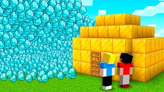 CASA 100% SEGURA vs. TSUNAMI DE DIAMANTE no Minecraft!