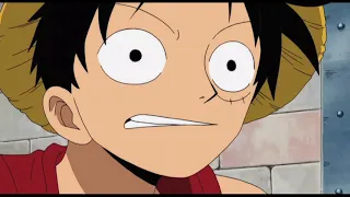 Luffy trying to be a cool captain