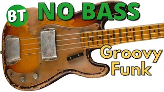 NO BASS Groovy Funk Backing Track in F Major - 98bpm (Bassless Backing track)