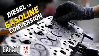 Converting a diesel engine to run on gasoline