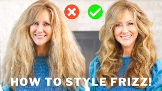 How To Style FRIZZY HAIR For Women With Very Dry Hair!
