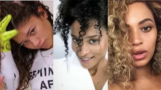 Celebrity Natural Hair Comp 2021| Megan thee Stallion, Zendaya, Beyonce, Kenya Moore.