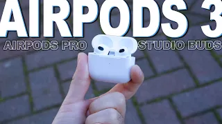 AirPods 3 Review & Compared To AirPods Pro, Studio Buds & AirPods 2
