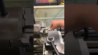 Simple trick for getting parts to run true. #machining #machinist #machineshop #lathe