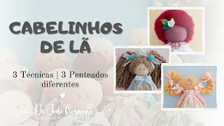 Aula 01 - Como fazer cabelinhos de lã em bonecas de pano