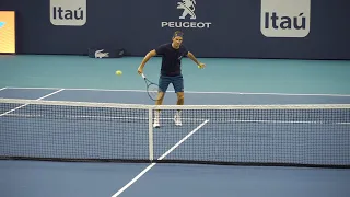 Roger Federer Practice Session (Court Level View) 60FPS HD Miami Open 2019