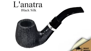 Курительная трубка L'anatra Black Silk Classic Silver Bent