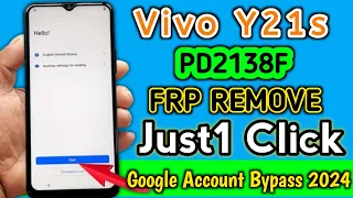 Vivo Y21s PD2138F FRP REMOVE (Just1 Click) Vivo Y21s Google Account Bypass 2024