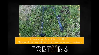 Сравнение Minelab CTX 3030 и Minelab Equinox 800 на максимальных настройках