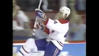 Stéphane Richer  assisté  de Denis Savard , But des Canadien de Montréal en 1990,