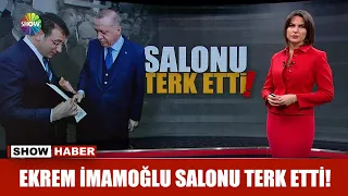 Ekrem İmamoğlu salonu terk etti!