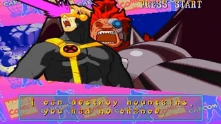 Marvel super heroes vs Street fighter - Cyber Akuma & Cyclops (Gameplay completa)