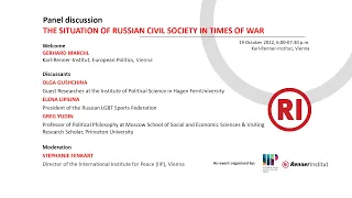 The Situation of Russian Civil Society in Times of War