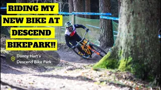 RIDING MY NEW BIKE AT MY BIKEPARK!!