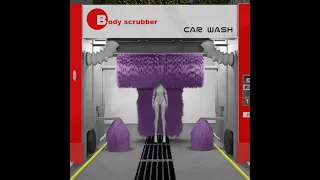 Full wash cycle human carwash animation with blender