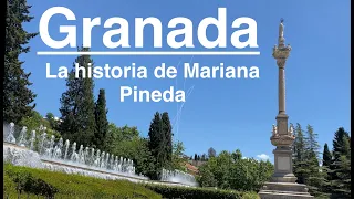 🇪🇸 España, Andalucía, Granada, Camine desde Plaza Mariana Pineda hasta Jardines del Triunfo 🚶‍♂️