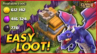 DRAGONS ARE SO EASY TO FARM AT TH7!! | Farm to Max Town Hall 7