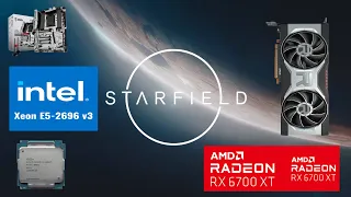 Starfield Xeon E5 2696 V3 + RX 6700 XT (Alto - FSR2 - Full HD 1080p)