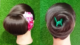 2 party for wedding hairstyle bun ll क्लेचर से बने हेयर स्टाइल जुड़ा ll