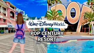 WALT DISNEY WORLD VLOG POP CENTURY RESORT TOUR | DISNEY BOARDWALK & OUTLETS