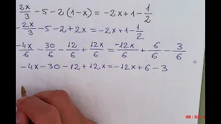 Ecuación con denominadores y paréntesis para 1º y 2º de ACT