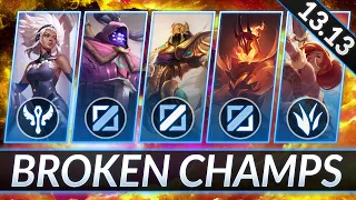 3 BROKEN Champions for EVERY ROLE RIGHT NOW - CHAMPS to MAIN for FREE LP - LoL Guide (Patch 13.13)