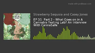 EP 31: Part 2 - What Goes on in A Cannabis Testing Lab? An Interview With CannaSafe