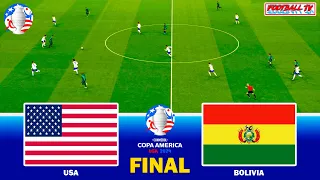 USA vs BOLIVIA - FINAL COPA AMERICA | Full Match All Goals 2024 | PES Gameplay PC