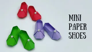 DIY MINI PAPER SHOES / Paper Crafts For School / Paper Craft / Easy kids craft ideas / Origami Shoes