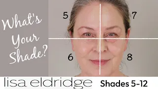 Lisa Eldridge Seamless Skin Foundation Face Swatches Light & Light Medium  Shades 5 - 12