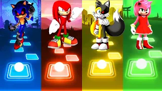 Sonic Exe vs Knuckles vs Tails Exe vs Amy Rose - Tiles Hop Edm Rush