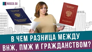 В чем разница между ВНЖ, ПМЖ и гражданством?