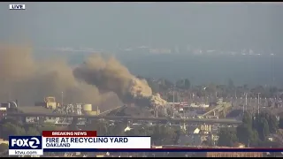 Fire near the Port of Oakland