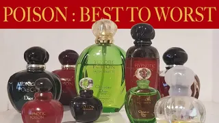 DIOR POISON PERFUME COLLECTION OVERVIEW | Best To Worst Ranking